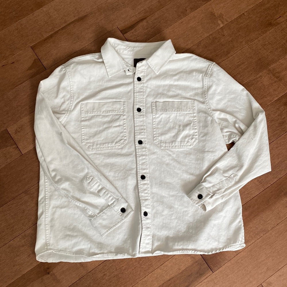 Mens H&M Cream Shirt Jacket